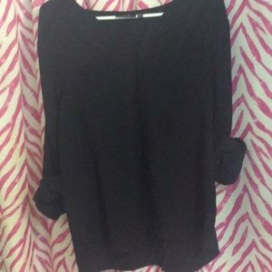 Casual black blouse. Good for work!